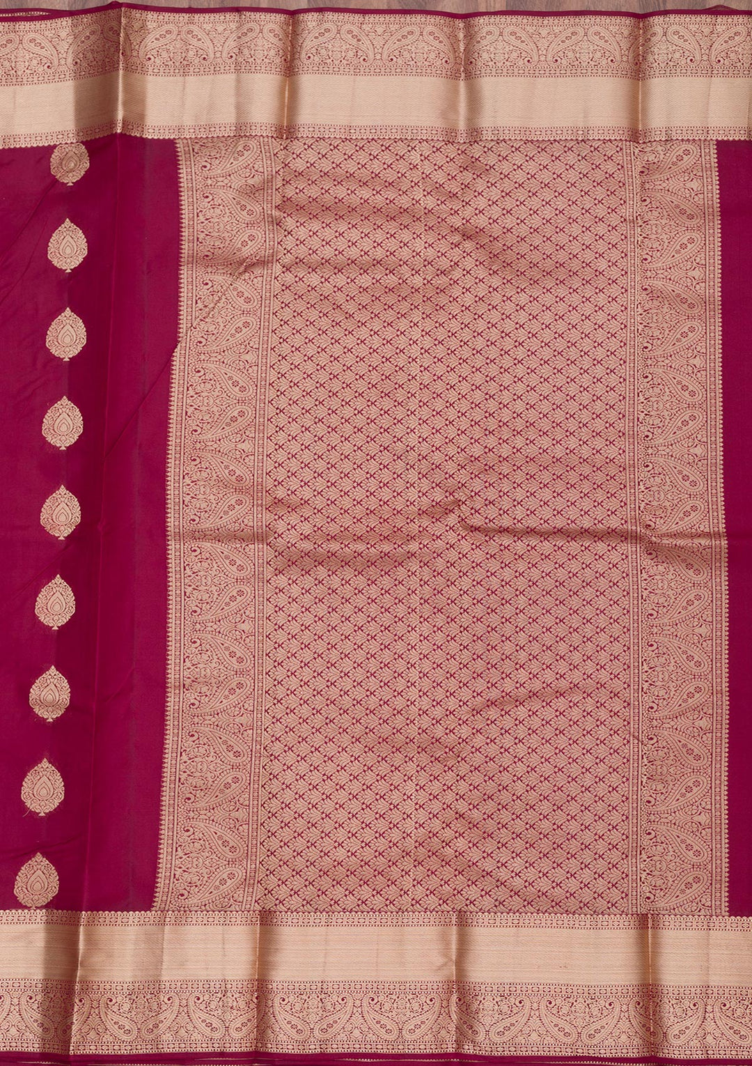 Maroon Zariwork Pure Silk Saree