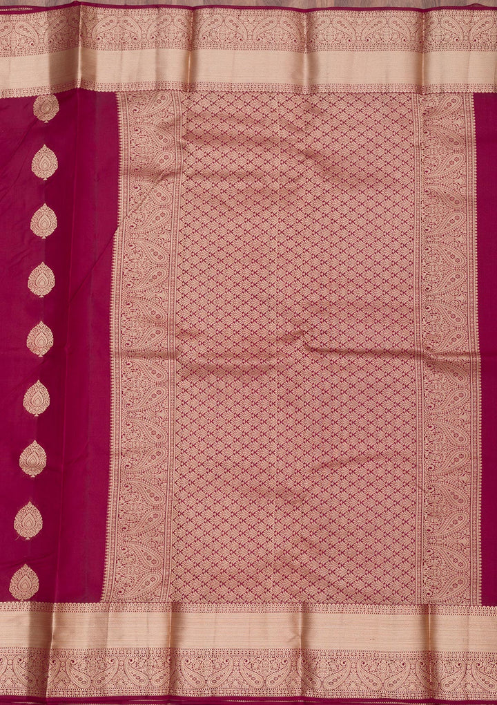 Maroon Zariwork Pure Silk Saree