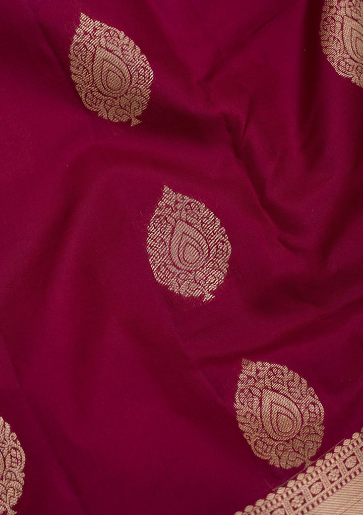 Maroon Zariwork Pure Silk Saree