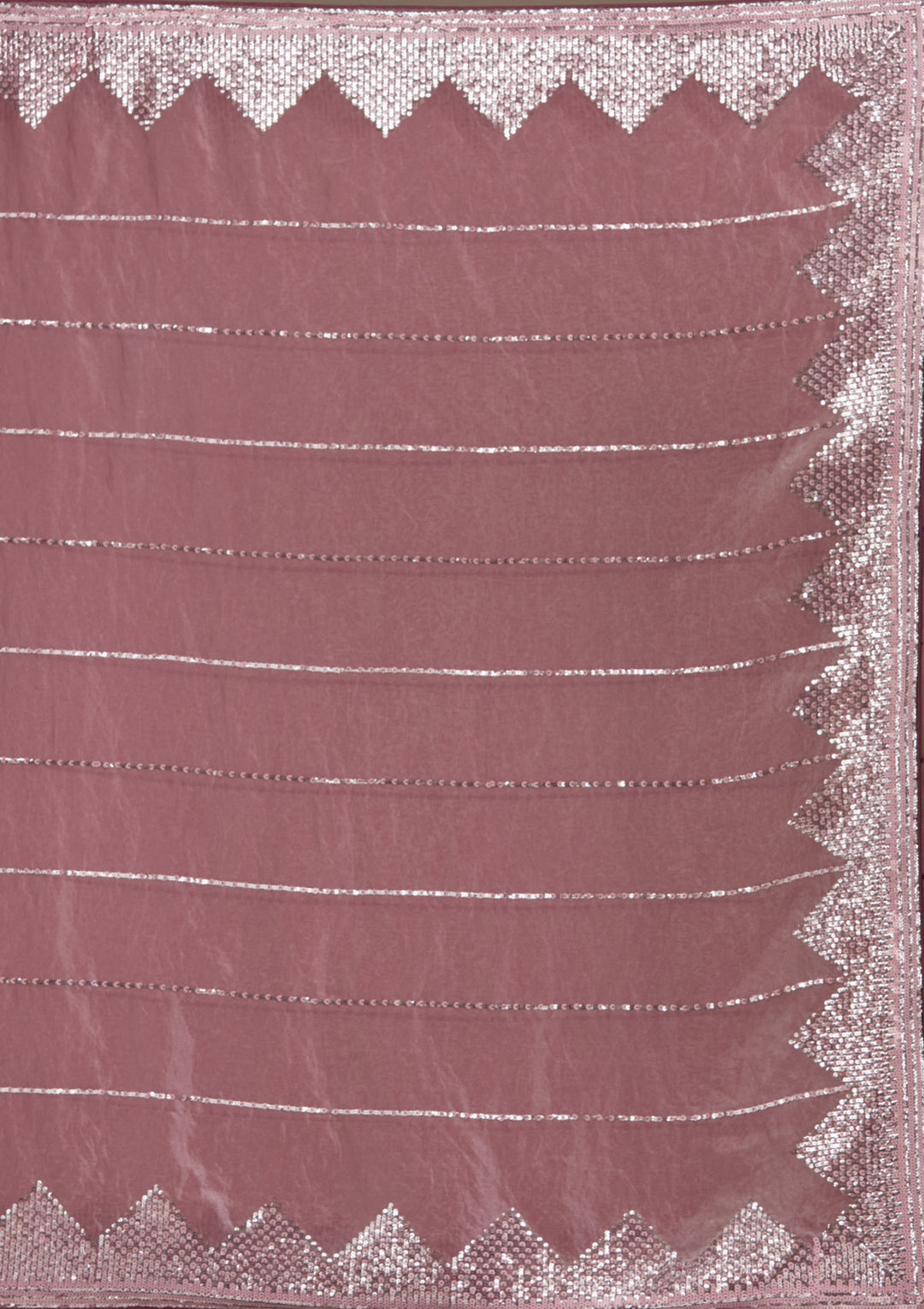 Mauve Sequins Tissue Saree