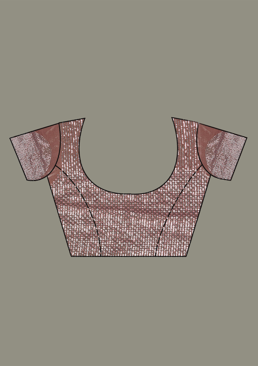 Mauve Sequins Tissue Saree