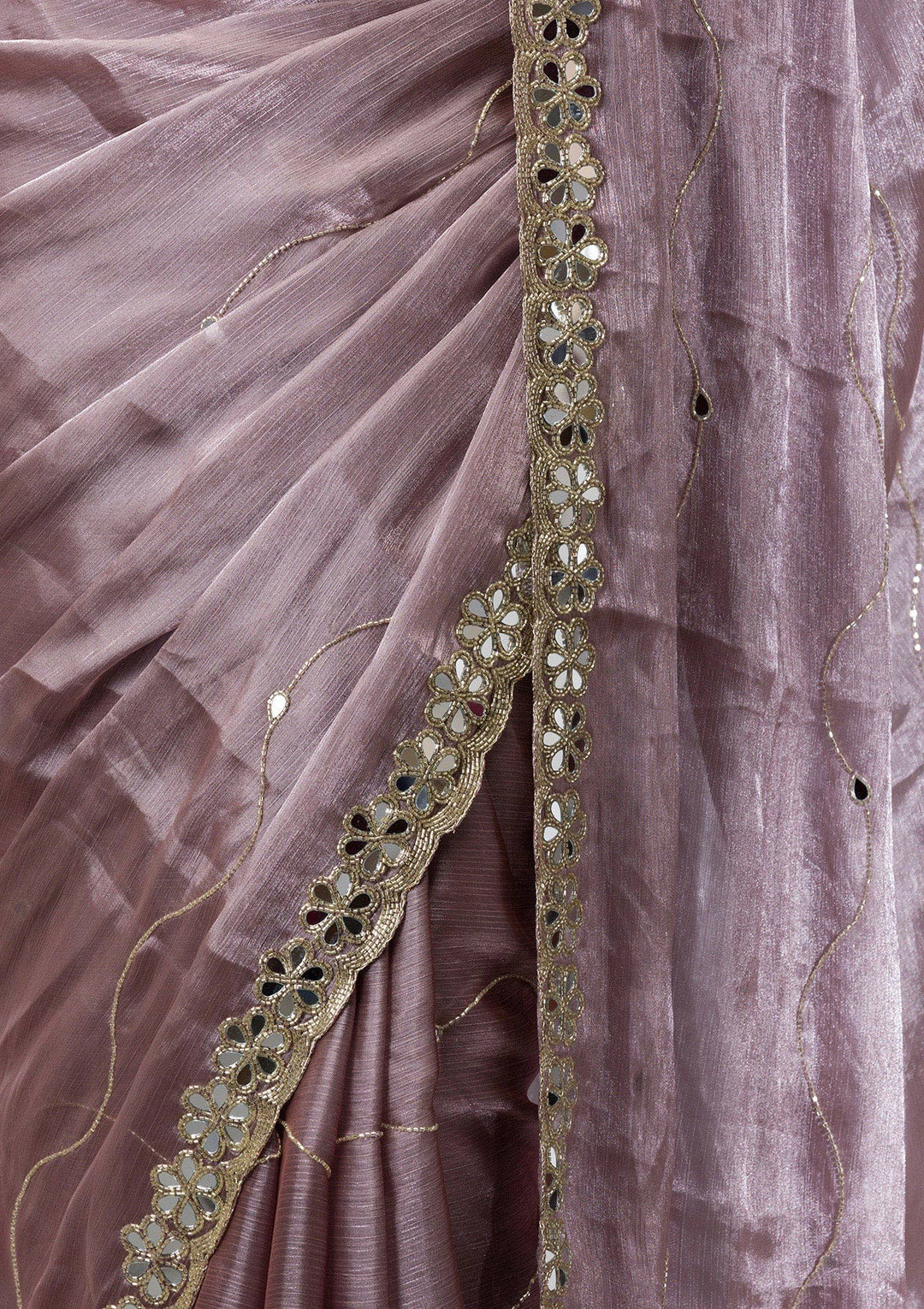 Mauve Stonework Georgette Saree