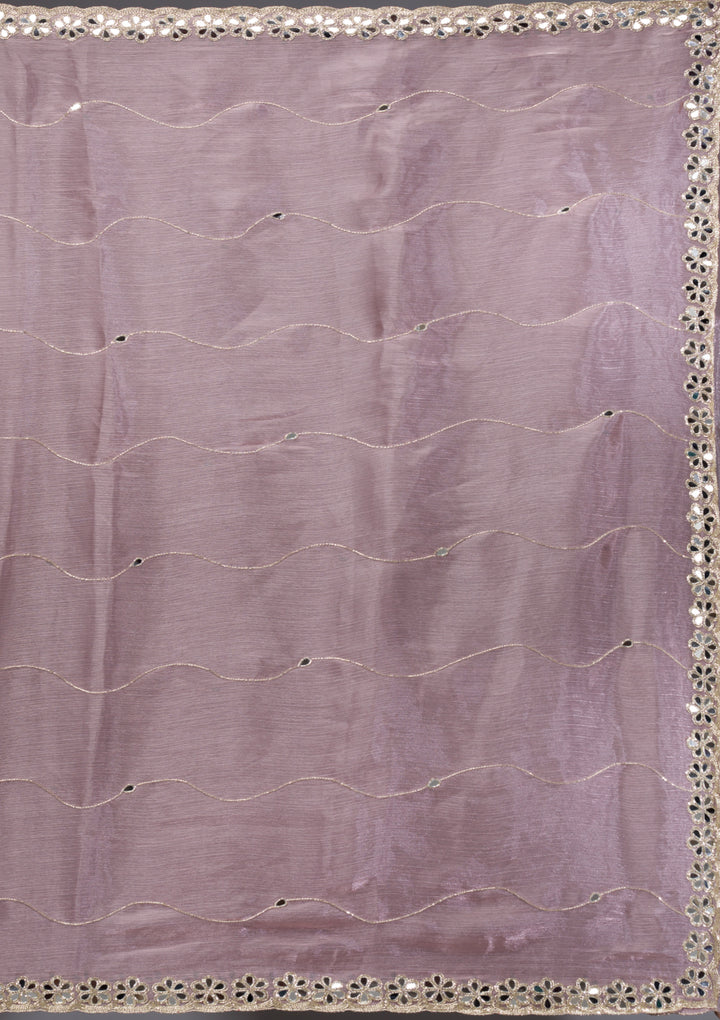 Mauve Stonework Georgette Saree