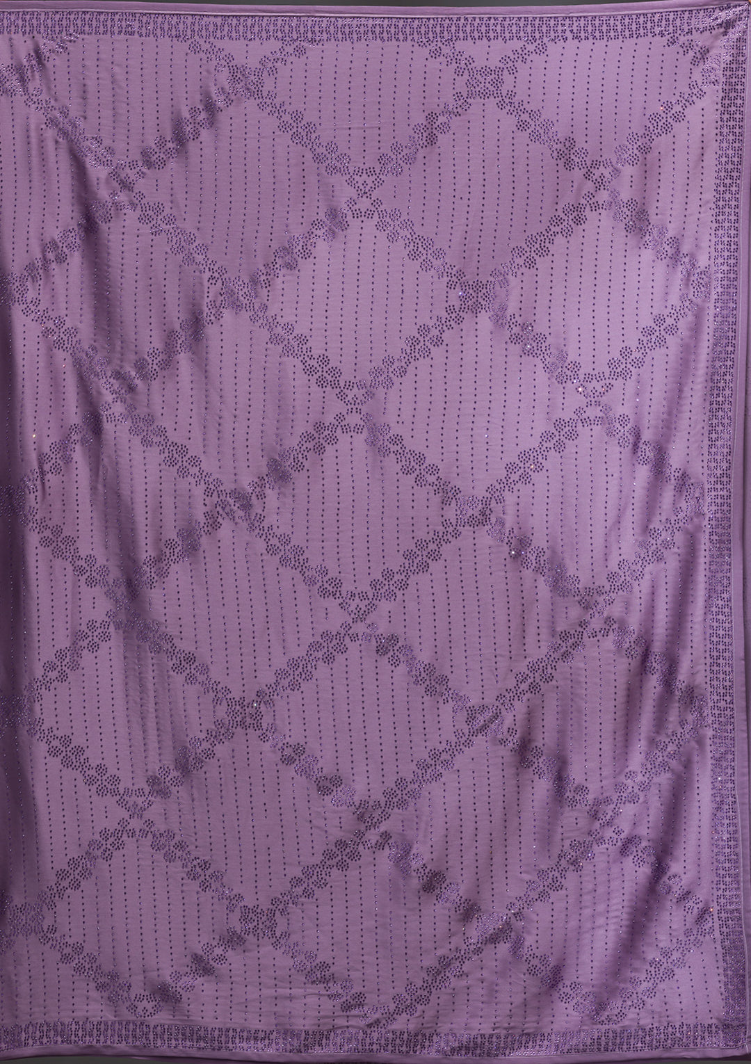 Mauve Swarovski Crepe Saree