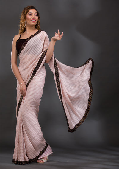 Mauve Swarovski Georgette Saree-Koskii