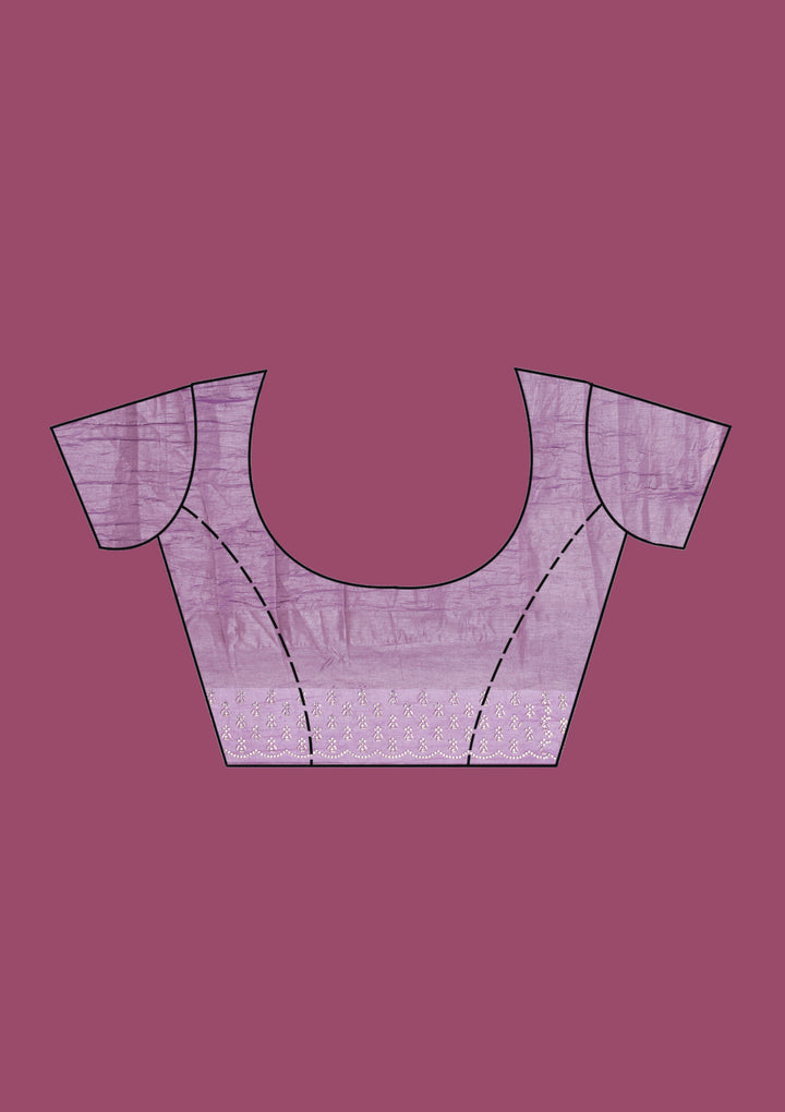 Mauve Swarovski Tissue Saree