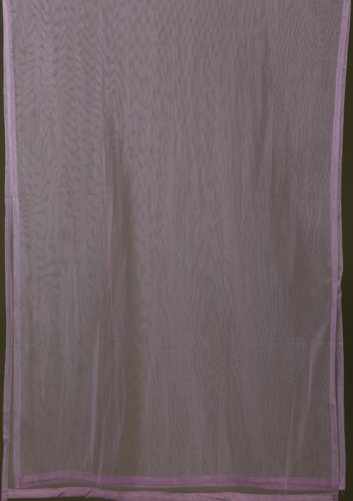 Mauve Threadwork Georgette Readymade Salwar Suit-Koskii