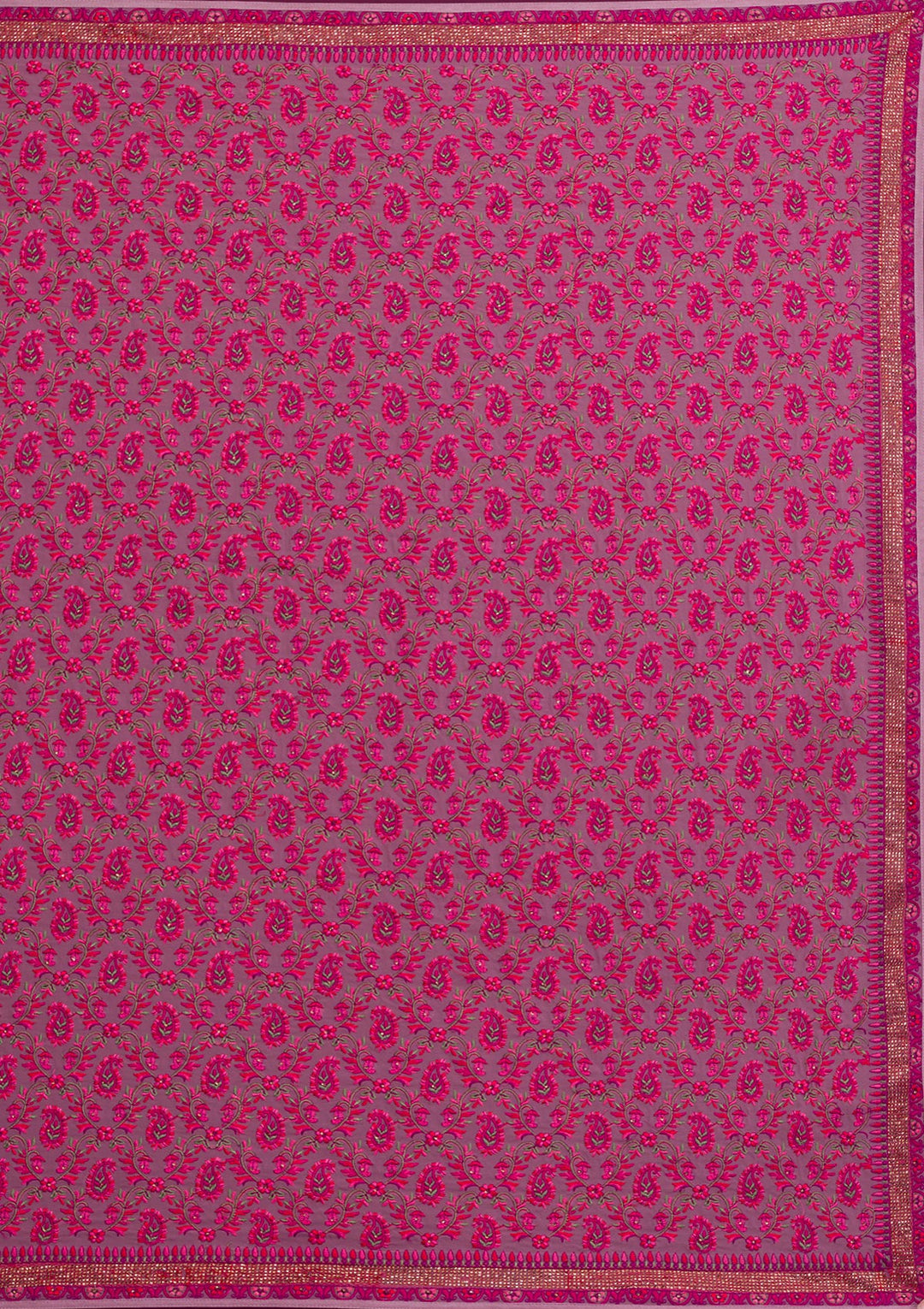 Mauve Threadwork Georgette Saree