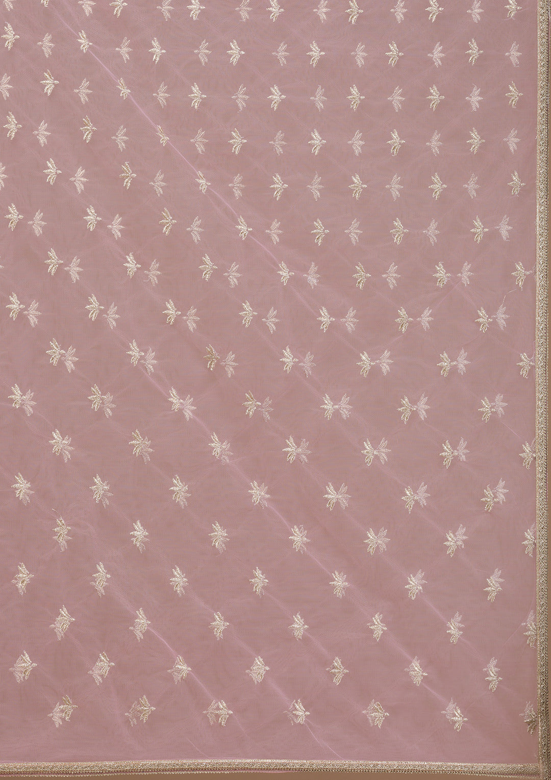 Mauve Zariwork Cotton Blend Readymade Salwar Suit