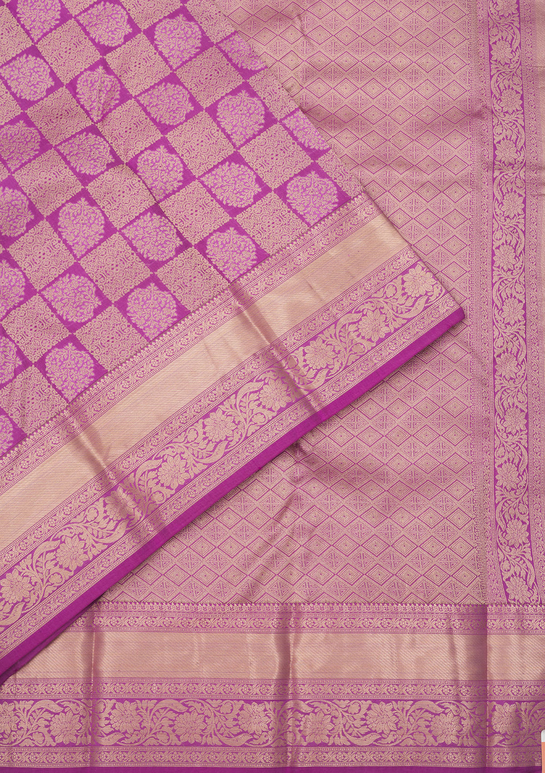 Mauve Zariwork Pure Silk Saree