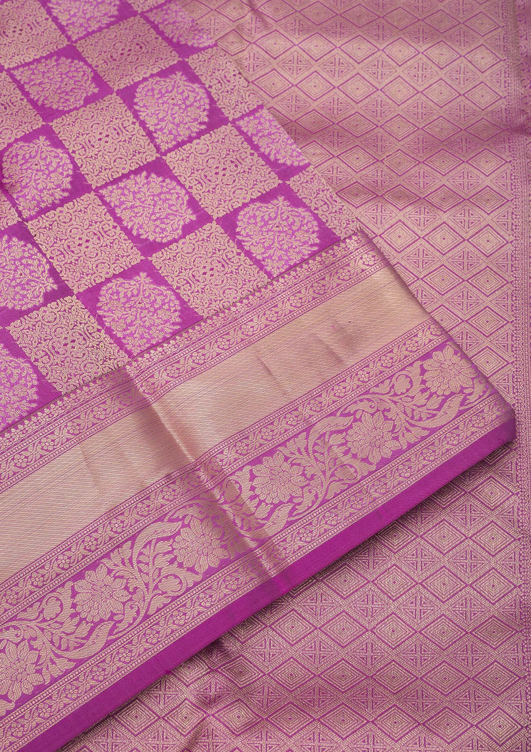 Mauve Zariwork Pure Silk Saree