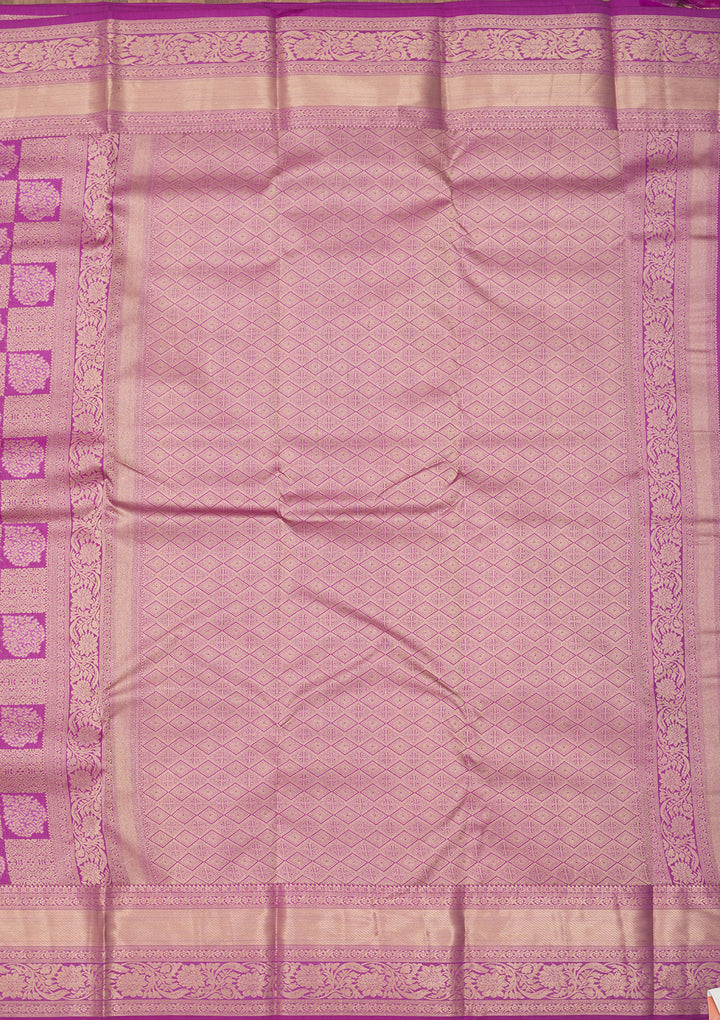 Mauve Zariwork Pure Silk Saree