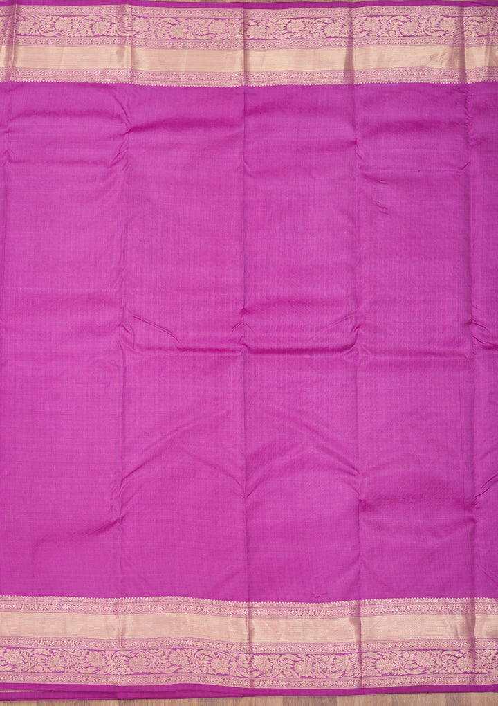 Mauve Zariwork Pure Silk Saree