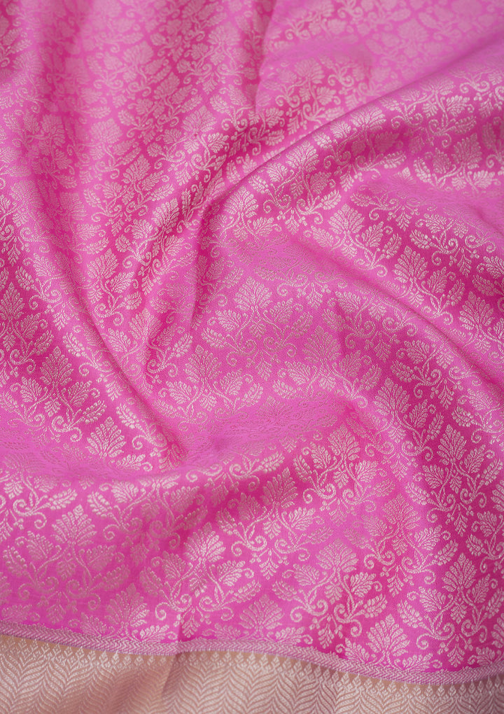 Mauve Zariwork Pure Silk Saree