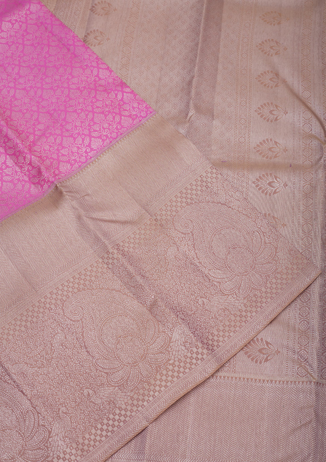 Mauve Zariwork Pure Silk Saree
