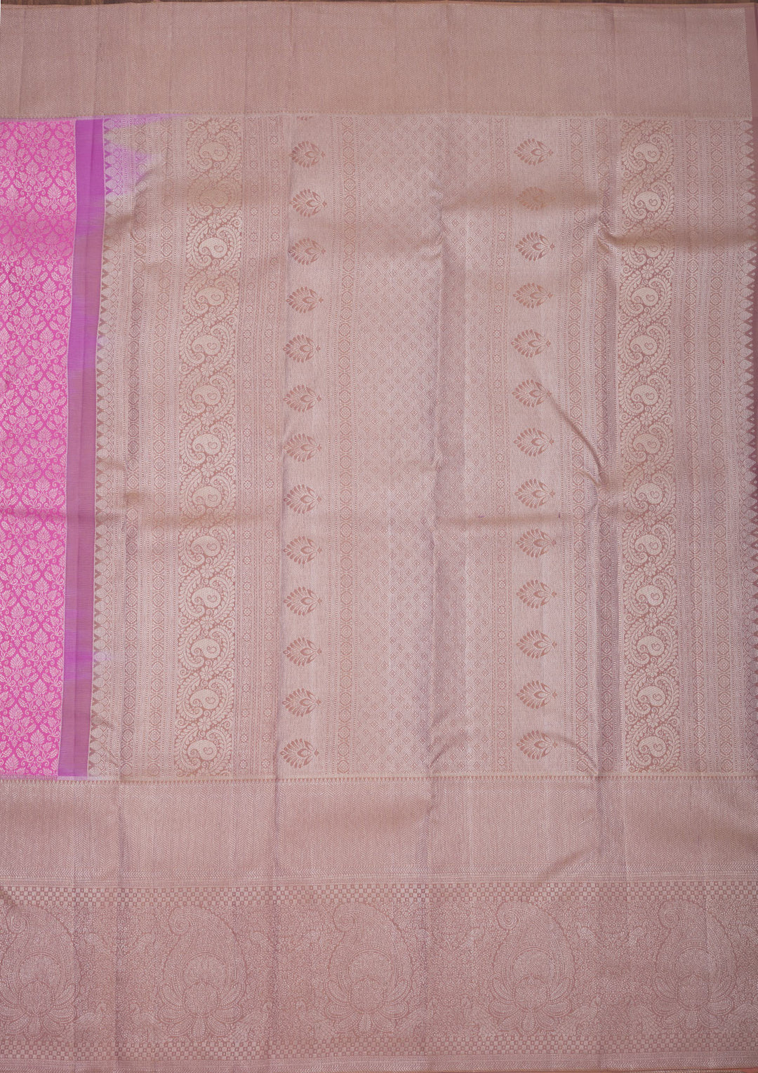 Mauve Zariwork Pure Silk Saree