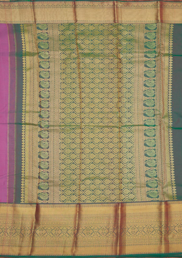 Mauve Zariwork Pure Silk Saree