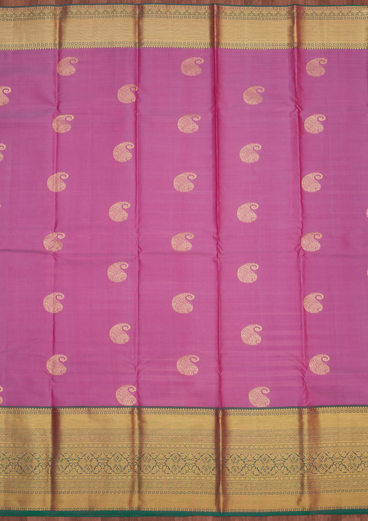 Mauve Zariwork Pure Silk Saree