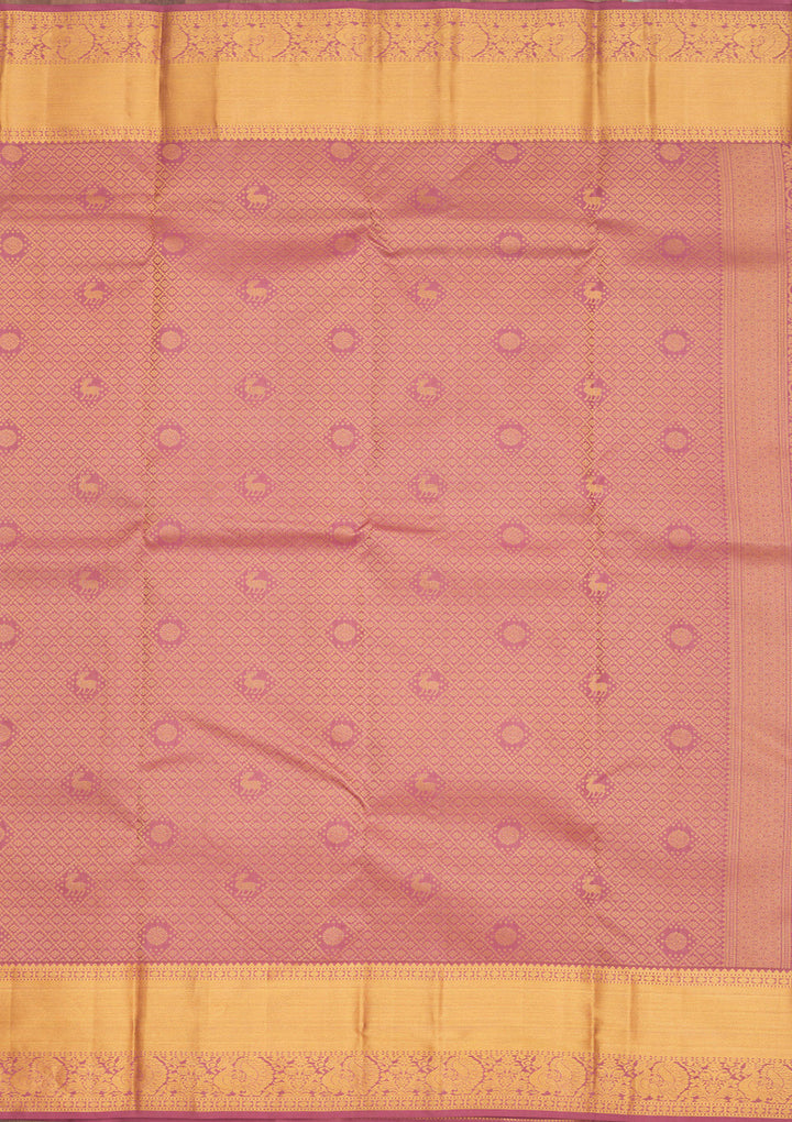 Mauve Zariwork Pure Silk Saree