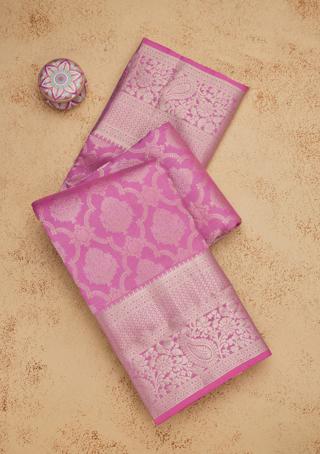 Mauve Zariwork Pure Silk Saree