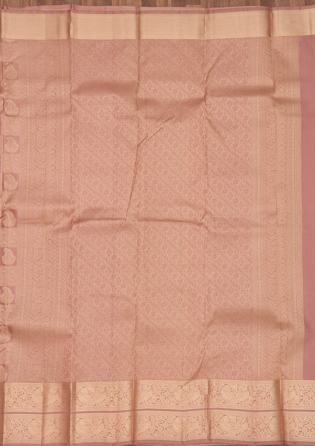 Mauve Zariwork Pure Silk Saree