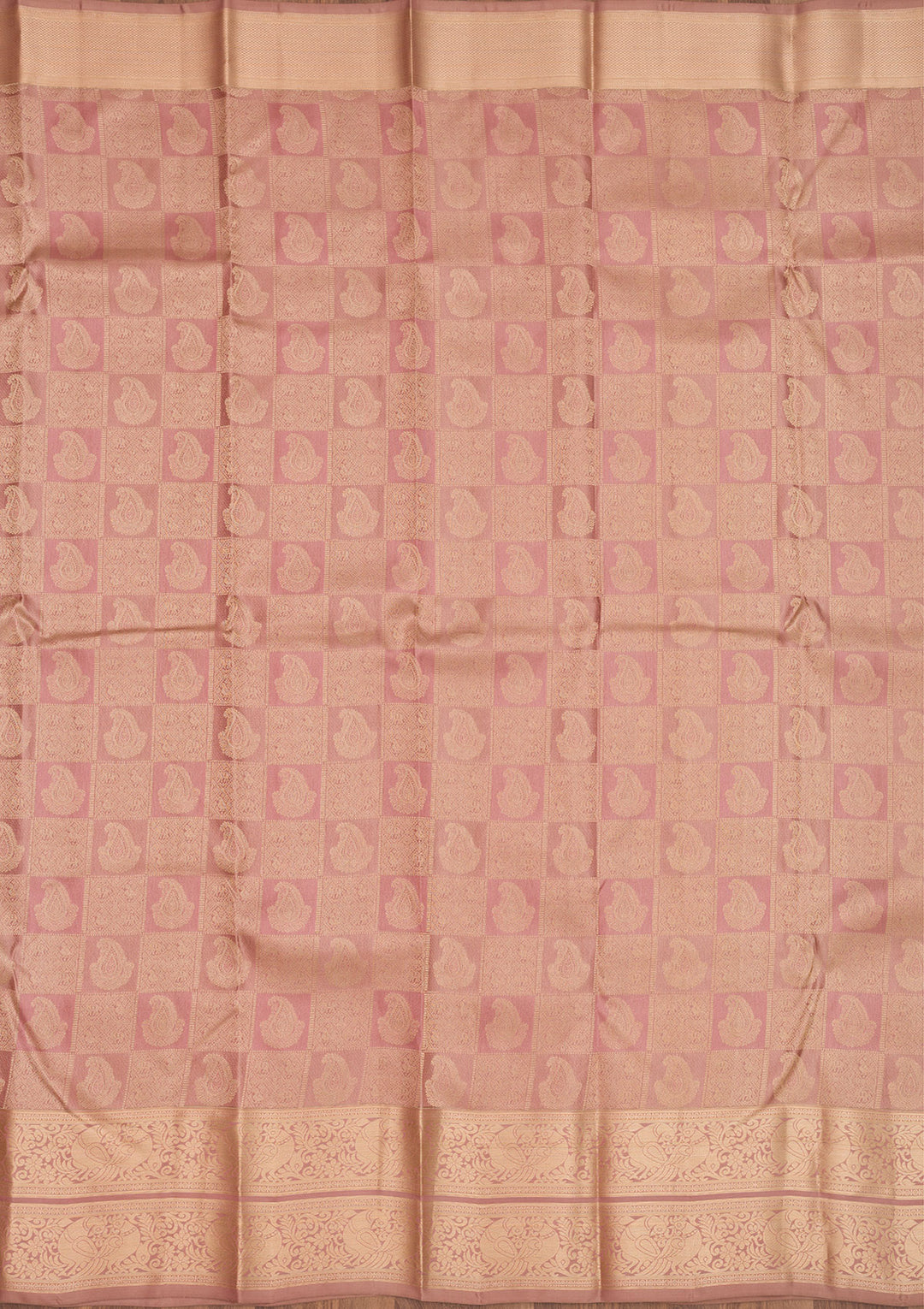 Mauve Zariwork Pure Silk Saree