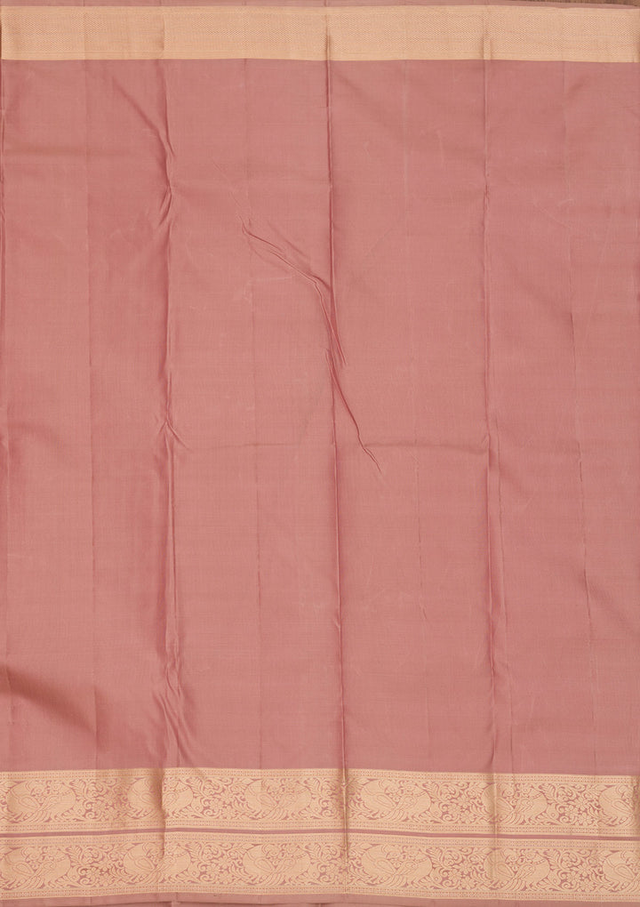 Mauve Zariwork Pure Silk Saree