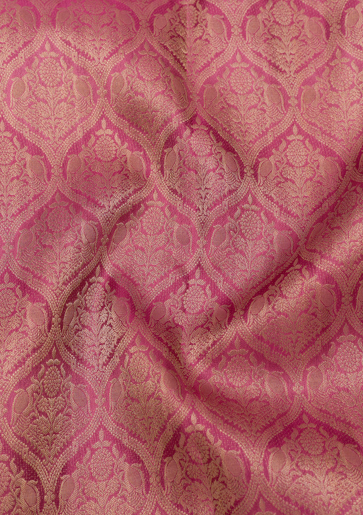Mauve Zariwork Pure Silk Saree