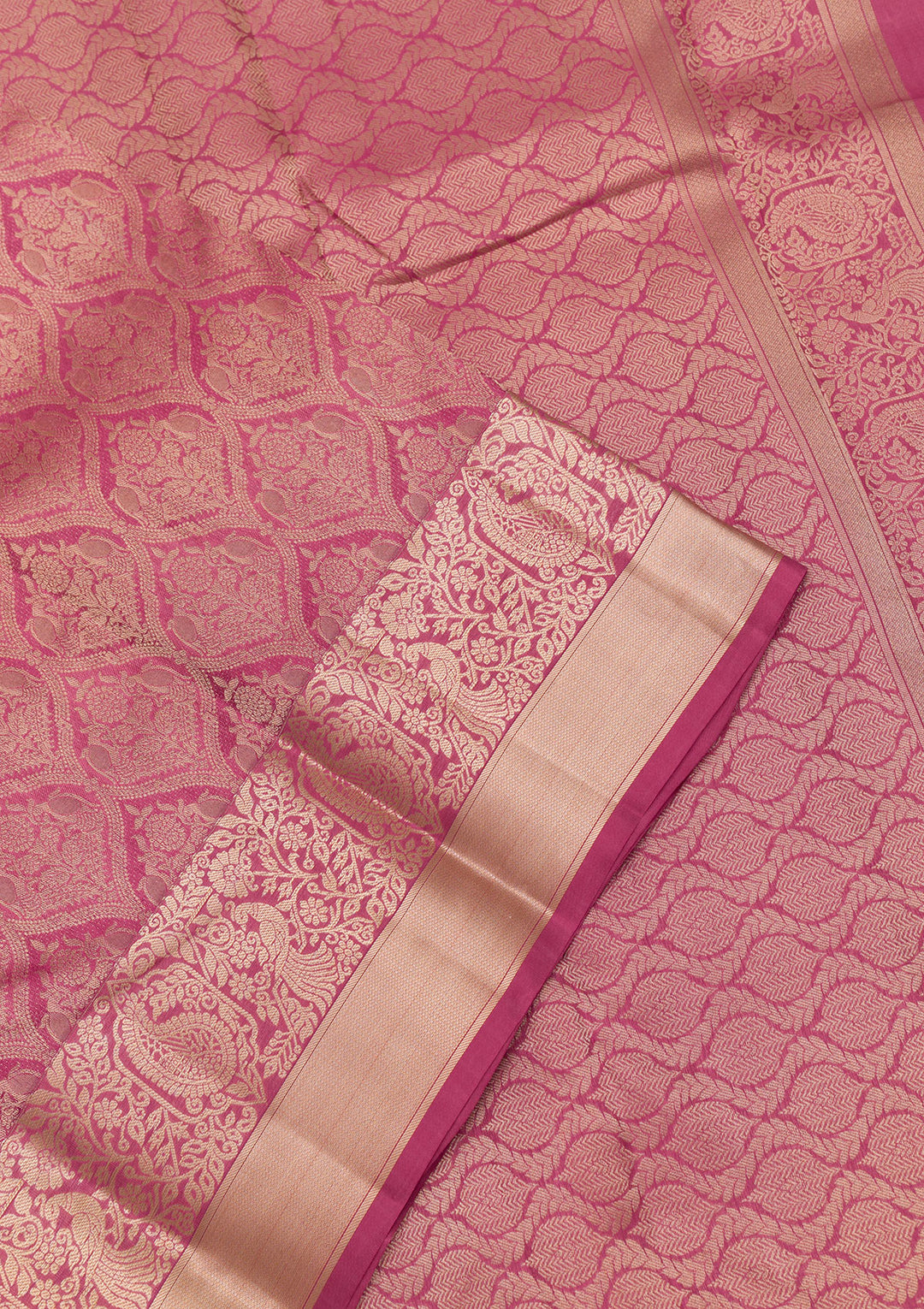 Mauve Zariwork Pure Silk Saree
