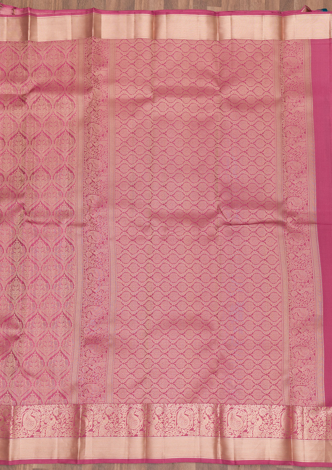Mauve Zariwork Pure Silk Saree
