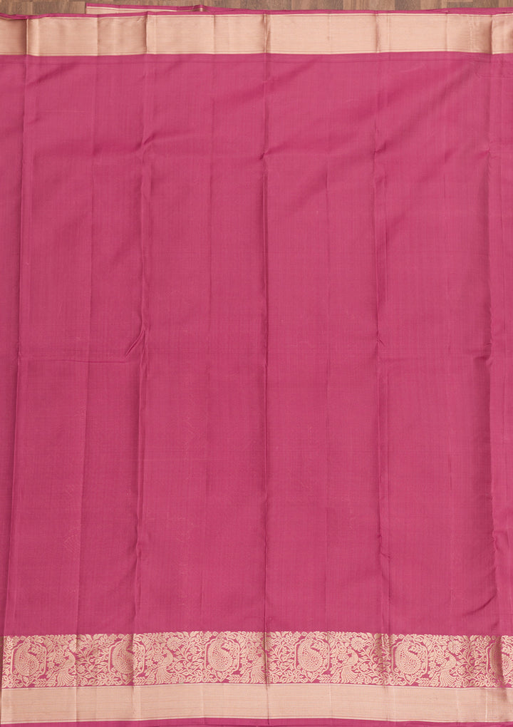 Mauve Zariwork Pure Silk Saree