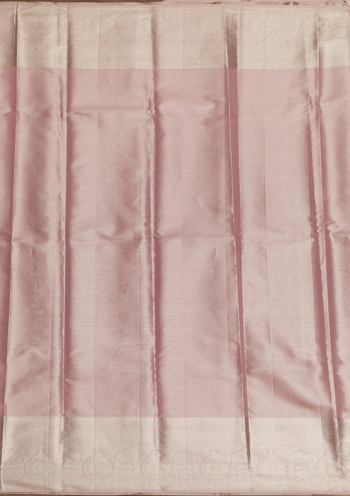 Mauve Zariwork Pure Silk Saree-Koskii