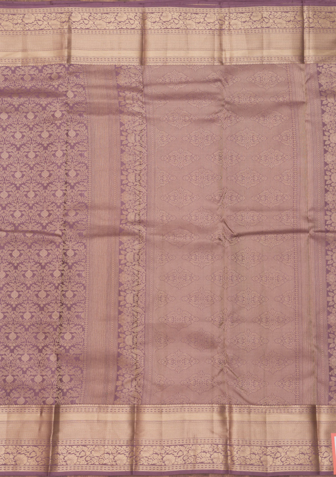 Mauve Zariwork Pure Silk Saree