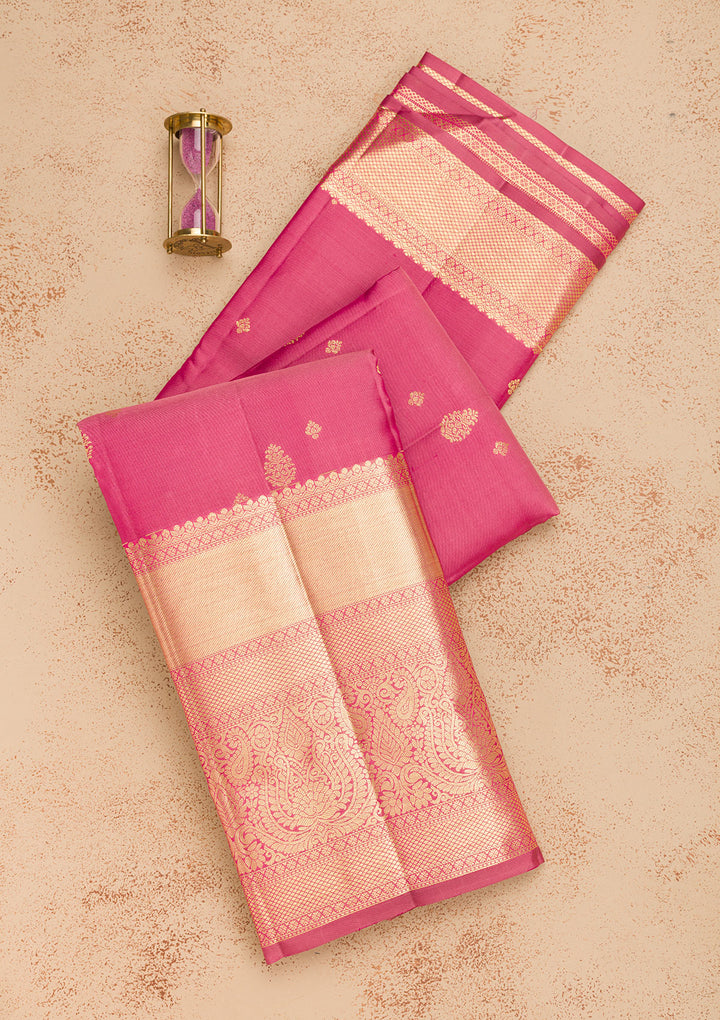 Mauve Zariwork Kanjivaram Pure Silk Saree