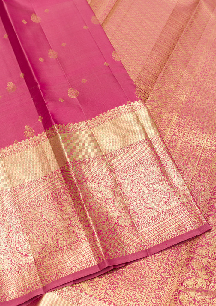 Mauve Zariwork Kanjivaram Pure Silk Saree