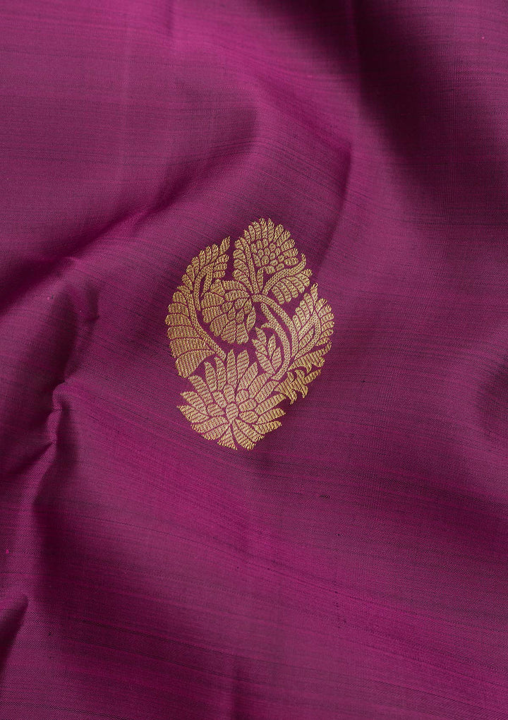 Mauve Zariwork Pure Silk Saree