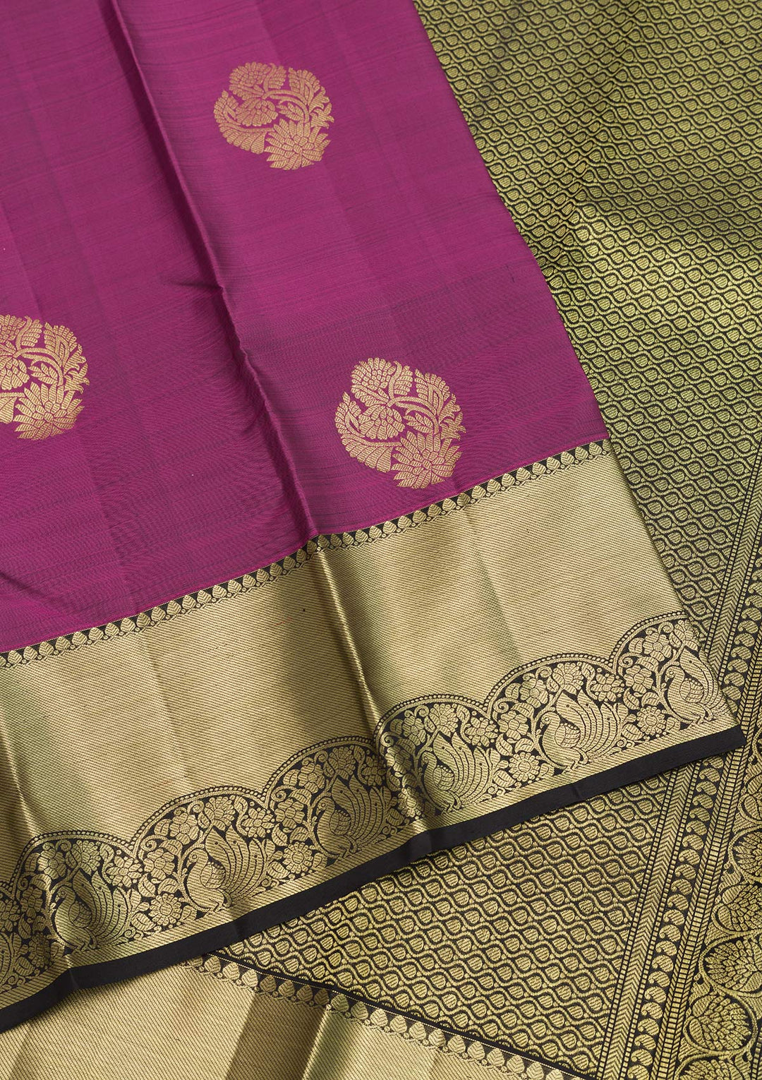 Mauve Zariwork Pure Silk Saree
