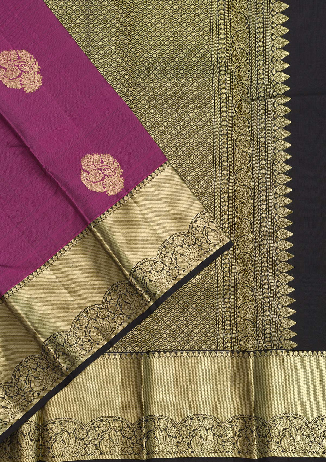 Mauve Zariwork Pure Silk Saree