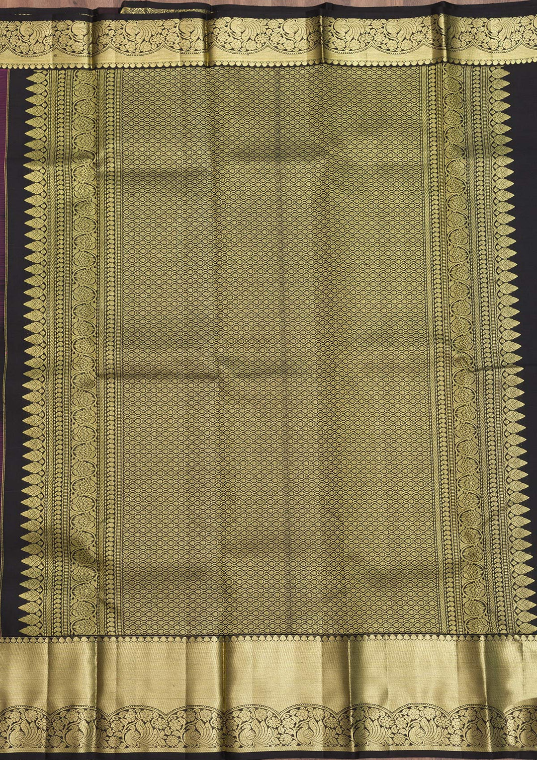 Mauve Zariwork Pure Silk Saree