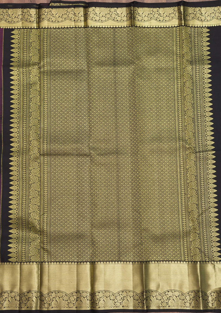 Mauve Zariwork Pure Silk Saree