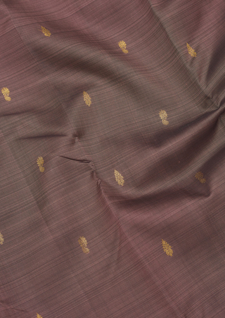 Mauve Zariwork Pure Silk Saree