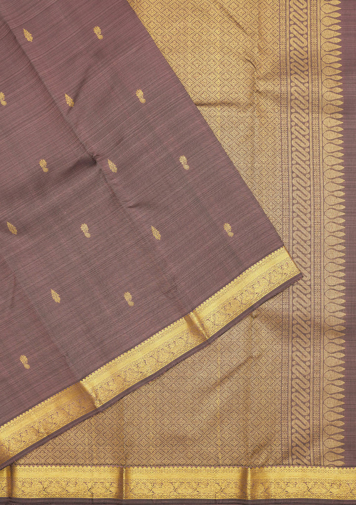 Mauve Zariwork Pure Silk Saree