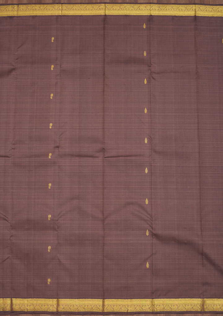 Mauve Zariwork Pure Silk Saree
