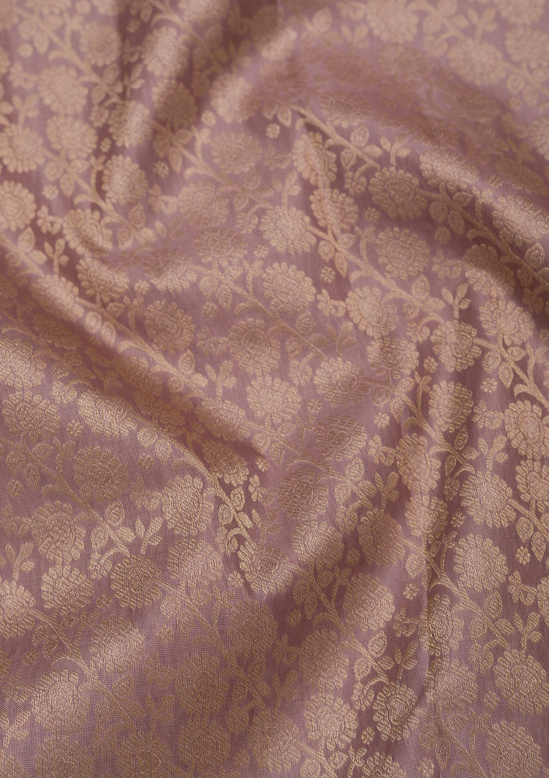 Mauve Zariwork Pure Silk Saree