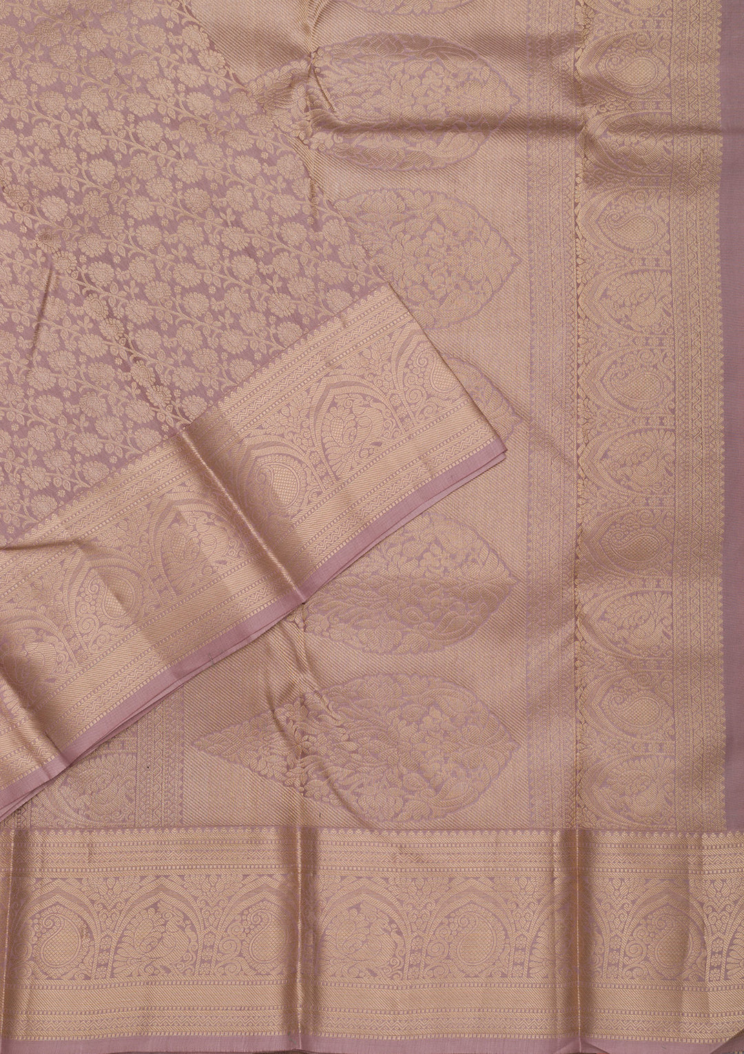 Mauve Zariwork Pure Silk Saree