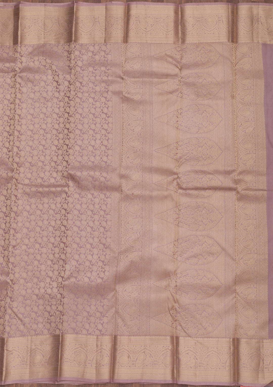 Mauve Zariwork Pure Silk Saree
