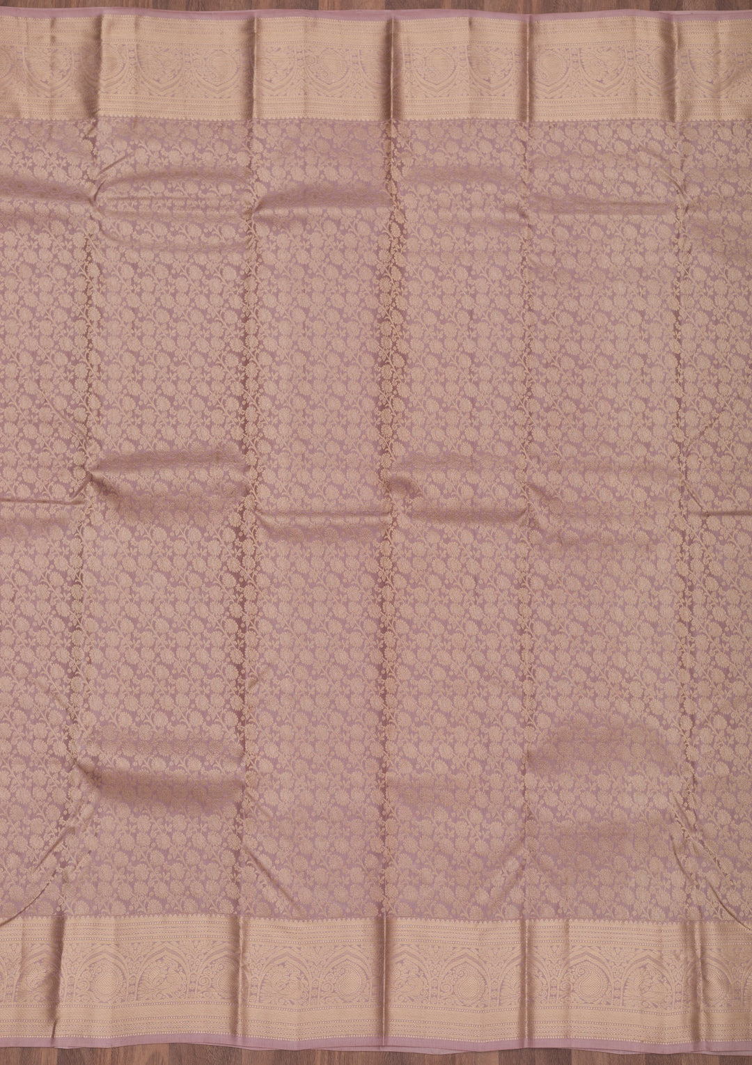 Mauve Zariwork Pure Silk Saree