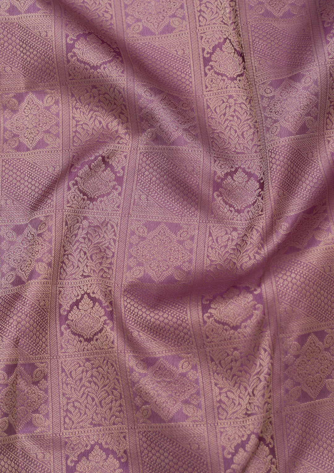 Mauve Zariwork Pure Silk Saree
