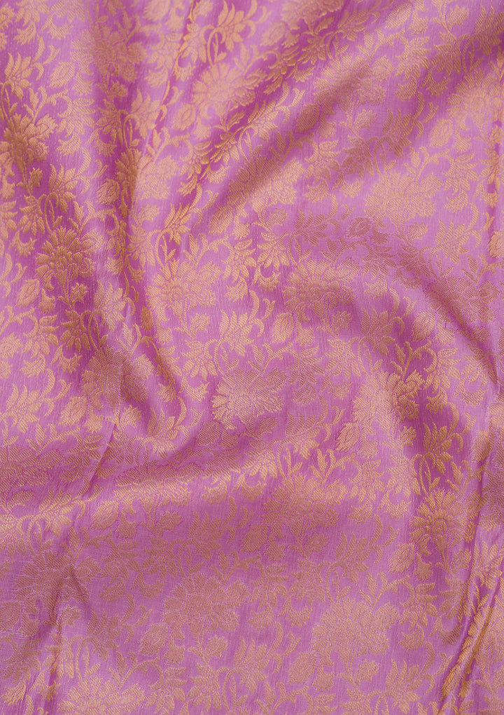 Mauve Zariwork Pure Silk Saree