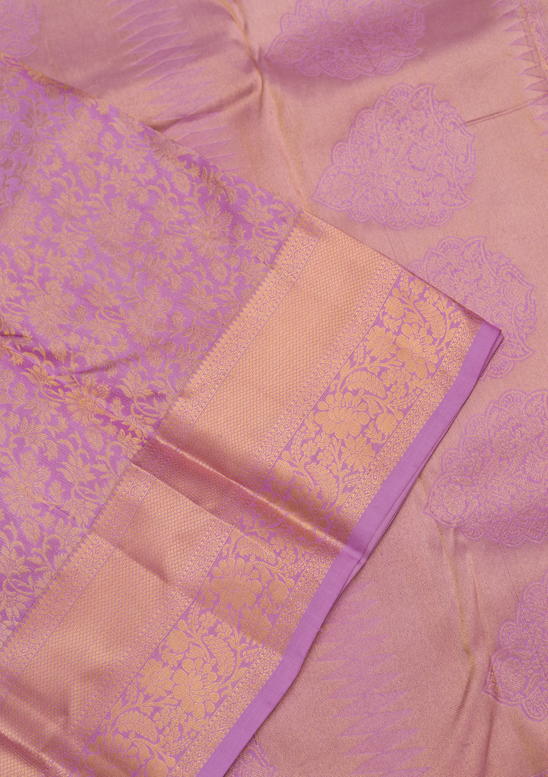 Mauve Zariwork Pure Silk Saree
